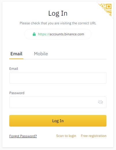 binance desktop app not logging in